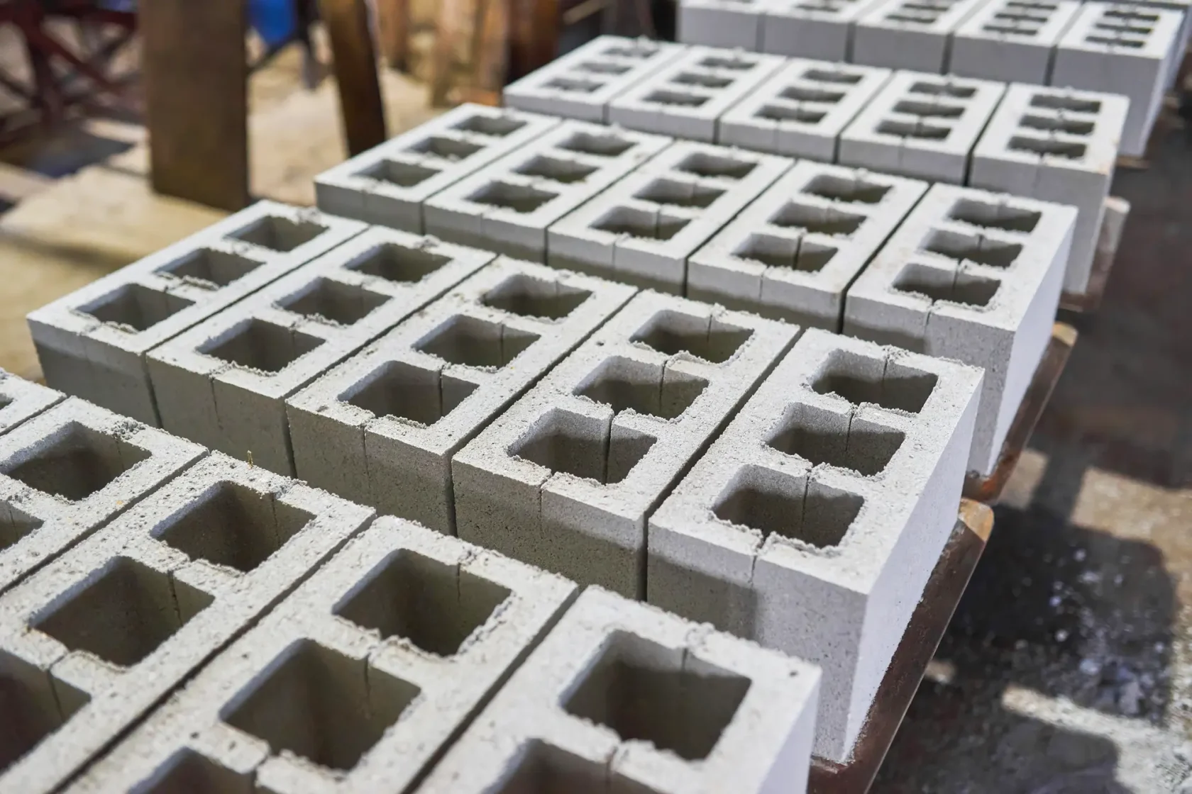 co<sub>2</sub>ncreat is an innovative project, where CO<sub>2</sub> and recycled raw materials are used to produce eco-friendly masonry blocks.